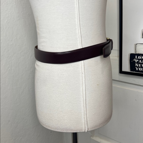 Christian Dior Genuine Eggplant Colored Leather Belt w/Goldtone Buckle 75/30 XS main image 4